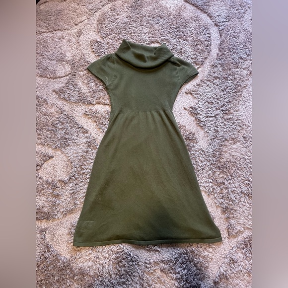 Calvin Klein Olive Green Turtleneck Sweater Dress in Women’s Large - Picture 2 of 9